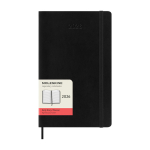 Agenda giornaliera con copertina morbida e chiusura elastica Moleskine color nero