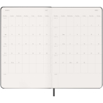 Agenda settimanale orizzontale con tasca interna Moleskine color nero quarta vista