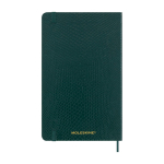 Taccuino XL vegano effetto pitone Moleskine Vegea Boa a righe color verde seconda vista posteriore
