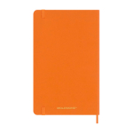 Taccuino XL con copertina morbida vegana Moleskine Vegea Capri a righe color arancione seconda vista posteriore