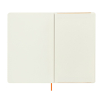 Taccuino XL con copertina morbida vegana Moleskine Vegea Capri a righe color arancione quarta vista