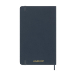 Taccuino XL con copertina morbida vegana Moleskine Vegea Capri a righe color blu grigiastro seconda vista posteriore