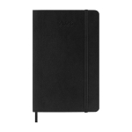 Agenda settimanale tascabile con copertina morbida e chiusura elastica Moleskine color nero seconda vista frontale