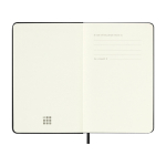 Agenda giornaliera tascabile con copertina rigida e tasca interna Moleskine color nero quinta vista