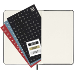 Agenda giornaliera tascabile con copertina rigida e tasca interna Moleskine color nero quinta vista
