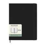 Agenda settimanale grande con chiusura elastica e copertina rigida Moleskine color nero