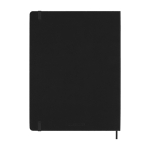 Agenda settimanale grande con chiusura elastica e copertina rigida Moleskine color nero seconda vista posteriore
