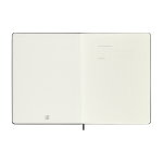 Agenda settimanale grande con chiusura elastica e copertina rigida Moleskine color nero quinta vista