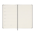 Agenda settimanale senza data per iniziare quando vuoi Moleskine color nero terza vista