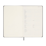 Agenda settimanale senza data per iniziare quando vuoi Moleskine color nero quinta vista