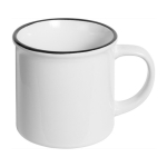 Tazza in ceramica stile vintage ideale per sublimazione da 250 ml color nero prima vista