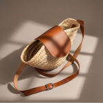 Borsa a cesta piccola in palma con manici lunghi, prodotto nell’UE color naturale terza vista