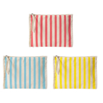 Beauty case in cotone riciclato con laccetto tipo bracciale 180 g/m² color corallo seconda vista