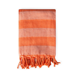 Pareo a righe in cotone riciclato ideale per la spiaggia 340 g/m² color rosso prima vista