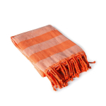 Pareo a righe in cotone riciclato ideale per la spiaggia 340 g/m² color rosso