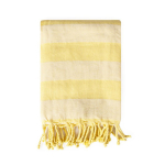 Pareo a righe in cotone riciclato ideale per la spiaggia 340 g/m² color giallo prima vista