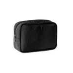 Beauty case in nylon e poliestere con zip abbinata color nero prima vista