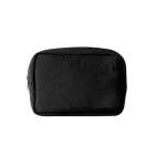 Beauty case in nylon e poliestere con zip abbinata color nero