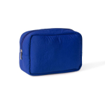 Beauty case in nylon e poliestere con zip abbinata color blu prima vista