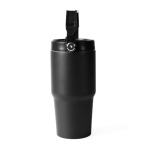Borraccia termica antigoccia in acciaio inox riciclato 600 ml color nero prima vista