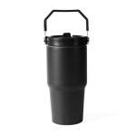 Borraccia termica antigoccia in acciaio inox riciclato 600 ml color nero seconda vista