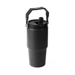 Borraccia termica antigoccia in acciaio inox riciclato 600 ml color nero terza vista