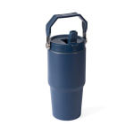 Borraccia termica antigoccia in acciaio inox riciclato 600 ml color blu mare terza vista