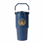 Borraccia termica antigoccia in acciaio inox riciclato 600 ml color blu mare quinta vista