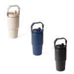 Borraccia termica antigoccia in acciaio inox riciclato 600 ml color blu mare sesta vista