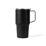 Bicchiere termico in acciaio inox antigoccia con manico 600 ml color nero prima vista