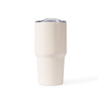 Bicchiere termico in acciaio inox antigoccia con manico 600 ml color beige quarta vista