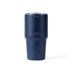 Bicchiere termico in acciaio inox antigoccia con manico 600 ml color blu mare terza vista