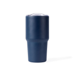 Bicchiere termico in acciaio inox antigoccia con manico 600 ml color blu mare quarta vista
