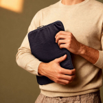 Custodia per tablet in nylon e poliestere per 16'' color blu mare seconda vista