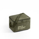 Borsa frigo termica personale con manici lunghi e zip color verde seconda vista