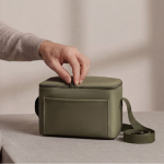 Borsa frigo termica personale con manici lunghi e zip color verde terza vista