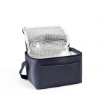 Borsa frigo termica personale con manici lunghi e zip color blu mare prima vista