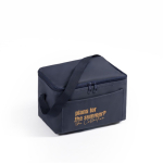 Borsa frigo termica personale con manici lunghi e zip color blu mare seconda vista