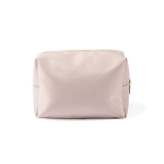 Beauty case resistente in nylon e poliestere a scomparto unico color beige