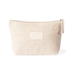 Necessaire in cotone con etichetta abbinata per marcatura 310 g/m² color bianco