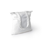 Borsa in poliestere con manici lunghi e resistenza di 10 kg 300 g/m² color bianco prima vista