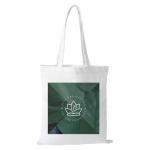 Borsa in poliestere con manici lunghi e resistenza di 10 kg 300 g/m² color bianco quinta vista