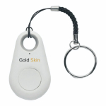 Localizzatore anti-smarrimento compatto ideale per chiavi e valigie color bianco seconda vista