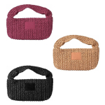 Borsa piccola in carta e poliestere con etichetta per marcatura color marrone quarta vista