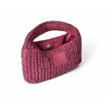 Borsa piccola in carta e poliestere con etichetta per marcatura color bordò prima vista