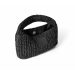 Borsa piccola in carta e poliestere con etichetta per marcatura color nero prima vista