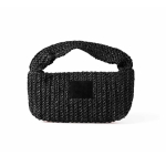 Borsa piccola in carta e poliestere con etichetta per marcatura color nero