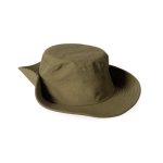 Cappello da avventura regolabile stile safari in nylon e poliestere color verde quarta vista