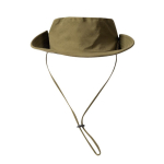 Cappello da avventura regolabile stile safari in nylon e poliestere color verde quinta vista