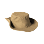 Cappello da avventura regolabile stile safari in nylon e poliestere color camel quarta vista